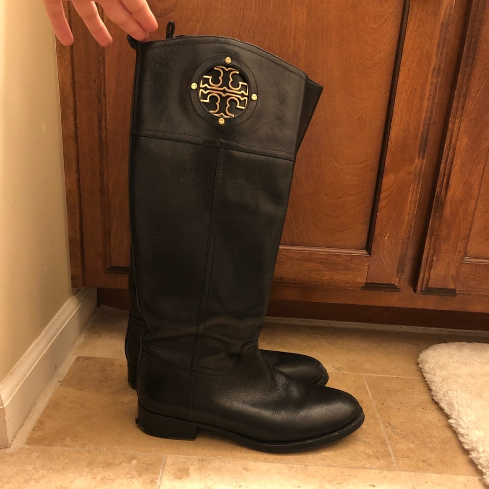 Tory Burch black boots size 8